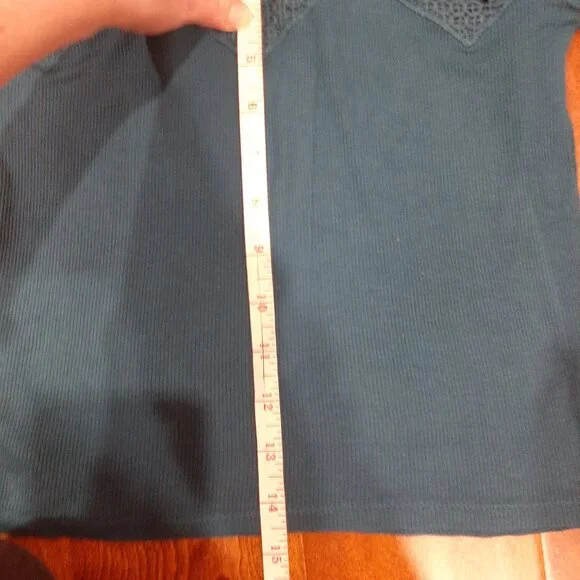 American eagle cropped ribbed crochet boho top - Picture 7 of 9